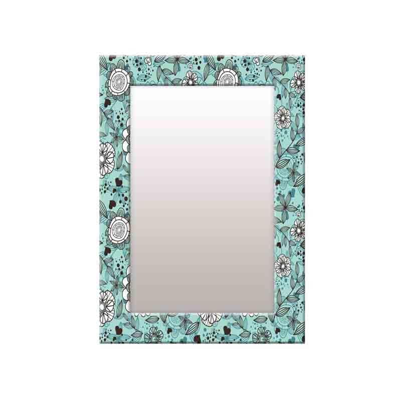 Buy Flower Shower Mirror - Blue Wall Mirror from Vaaree