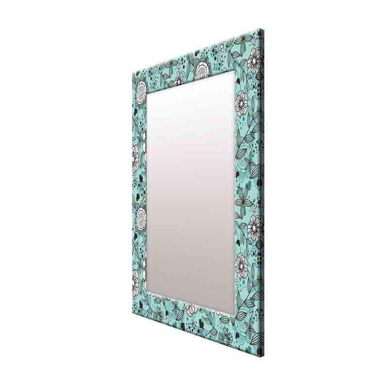 Buy Flower Shower Mirror - Blue Wall Mirror from Vaaree