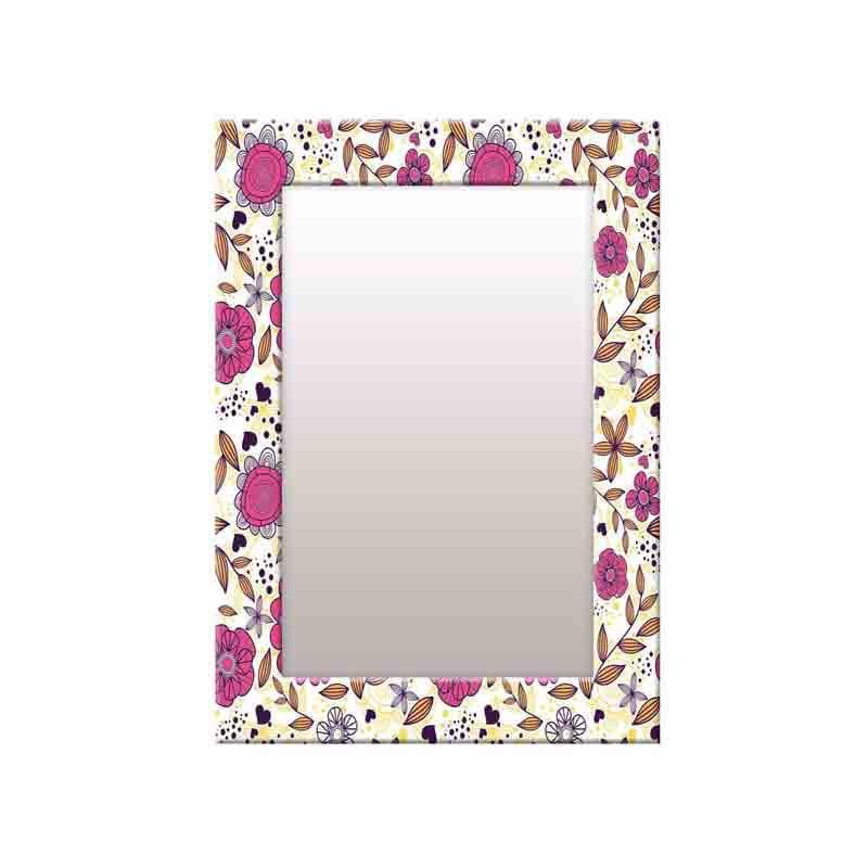 Buy Flower Shower Mirror - Pink & White Wall Mirror from Vaaree