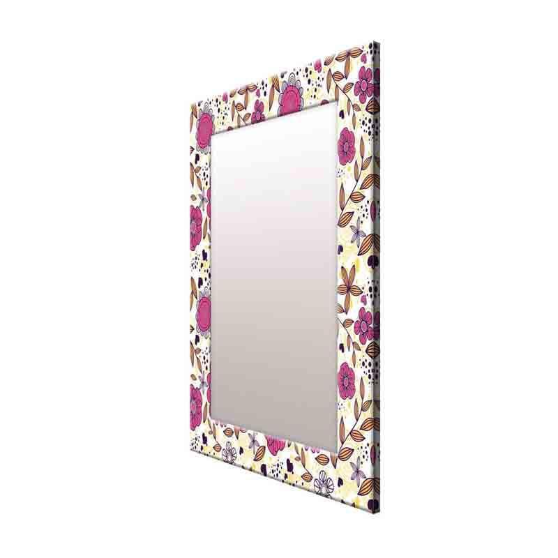 Buy Flower Shower Mirror - Pink & White Wall Mirror from Vaaree