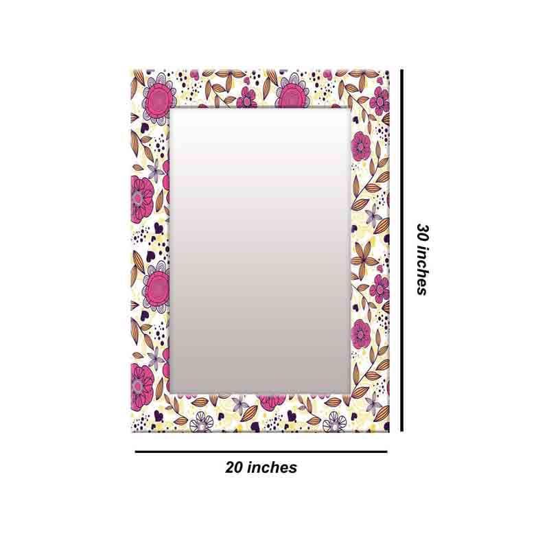 Buy Flower Shower Mirror - Pink & White Wall Mirror from Vaaree