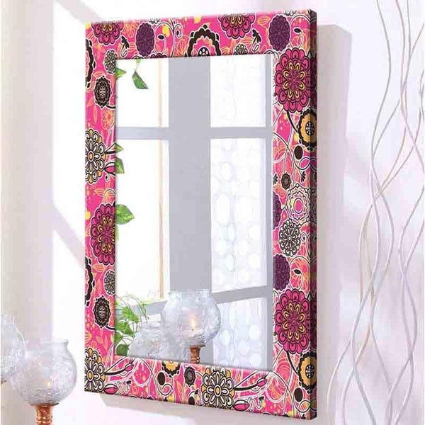 Wall Mirror - Mandala Mirror - Pink