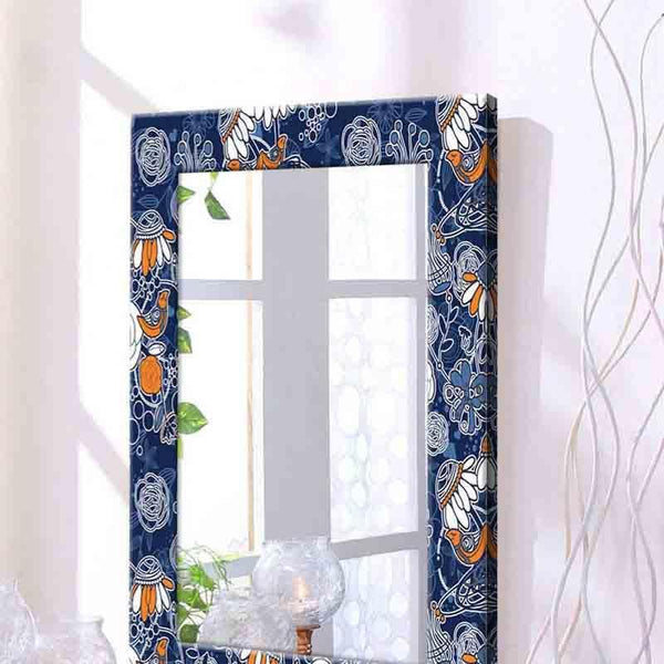 Wall Mirror - Nature's Essence Mirror - Dark Blue