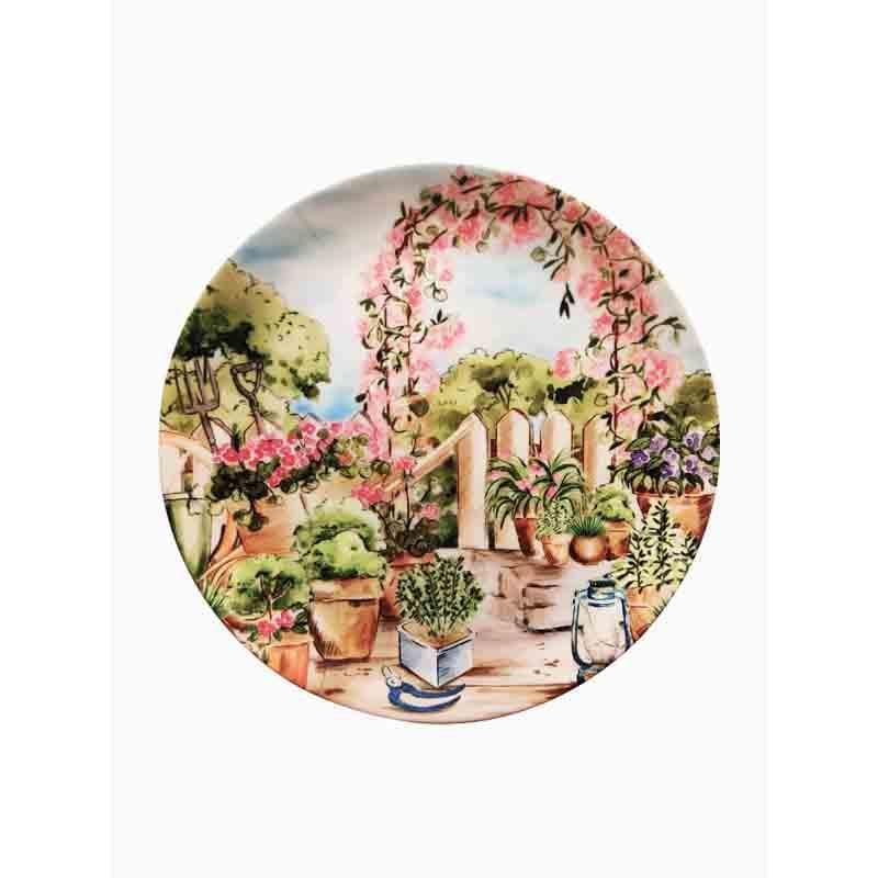 Wall Plates - Flower-adorned Garden Decorative Wall Plate