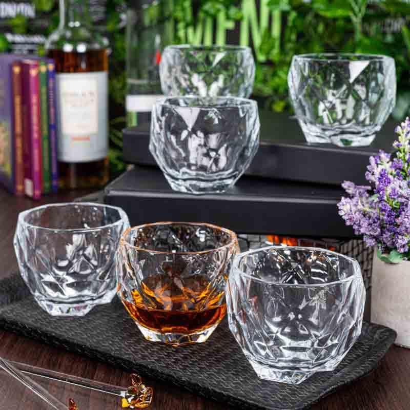 Buy Betty Whiskey Glass (280 ml ) - Set of Six Scotch & Whiskey Glasses from Vaaree