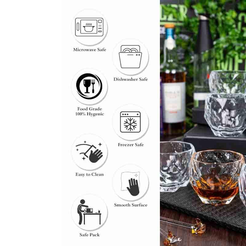 Buy Betty Whiskey Glass (280 ml ) - Set of Six Scotch & Whiskey Glasses from Vaaree