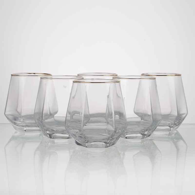 Buy Whiskey Glass - Contoured Whiskey Glass - Set Of Six at Vaaree online