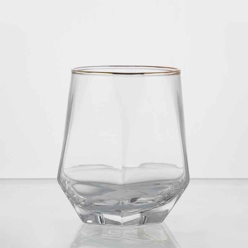 Buy Contoured Whiskey Glass (310 ml ) - Set Of Six Scotch & Whiskey Glasses from Vaaree