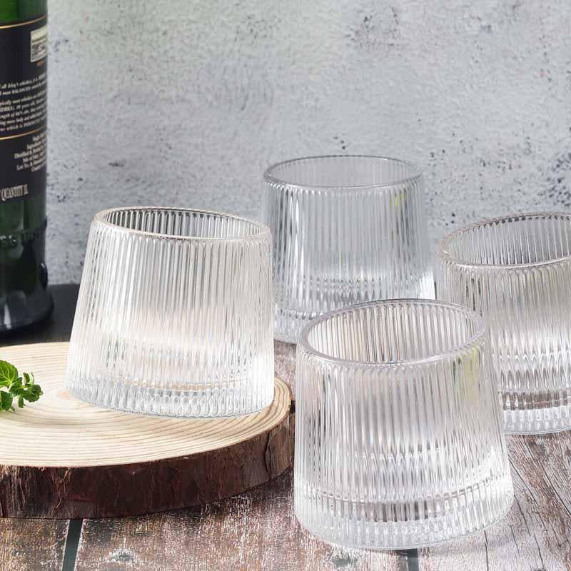 Buy Harmony Spinning Glass (150 ml) - Set Of Four Scotch & Whiskey Glasses from Vaaree