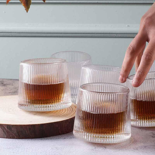 Scotch & Whiskey Glasses - Harmony Spinning Glass (150 ml) - Set Of Six