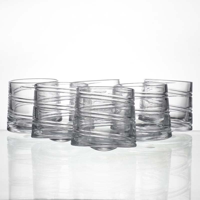 Buy Helix Spinning Whiskey Glass (300 ml ) - Set Of Six Scotch & Whiskey Glasses from Vaaree