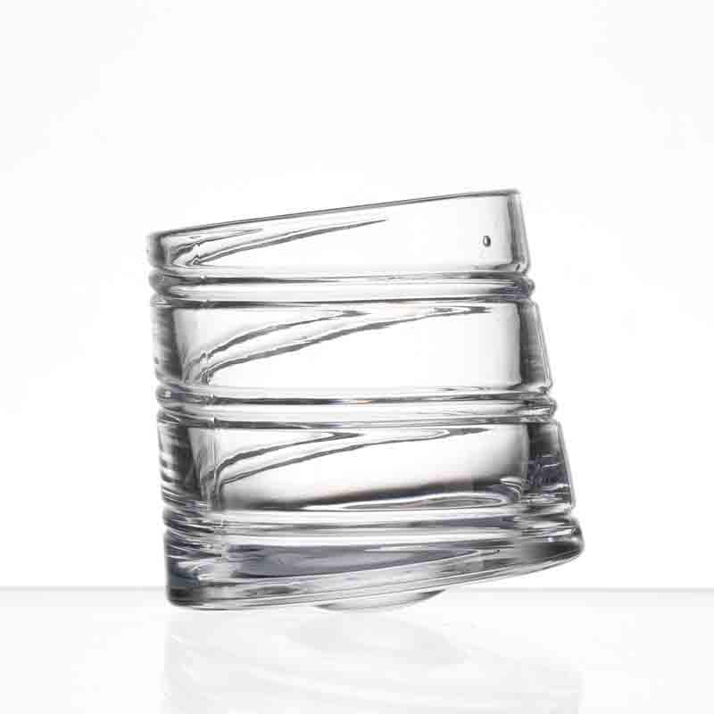 Buy Helix Spinning Whiskey Glass (300 ml ) - Set Of Two Scotch & Whiskey Glasses from Vaaree