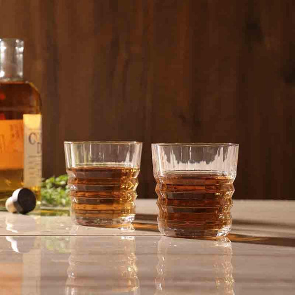 Buy Love Handles Whiskey Glass (300 ml ) - Set Of Two Scotch & Whiskey Glasses from Vaaree