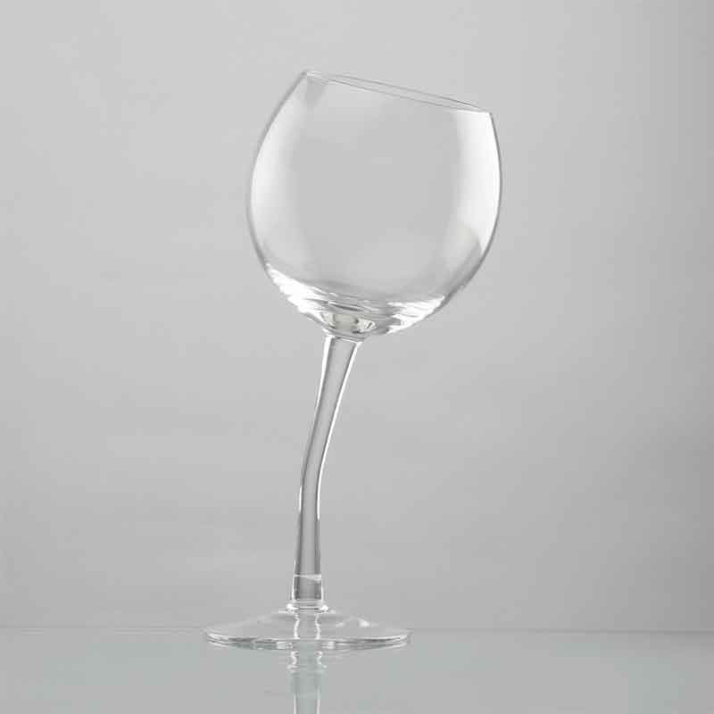 Buy Tilted Wine Glass (380 ml ) - Set Of Two Wine & Champagne Glasses from Vaaree