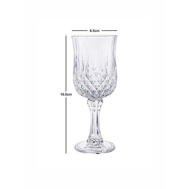 Buy Sino Wine Glass (180 ml ) - Set of Six Wine & Champagne Glasses from Vaaree