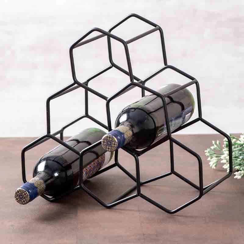 Buy Hexa Nexa Wine Rack - Black Wine Rack from Vaaree