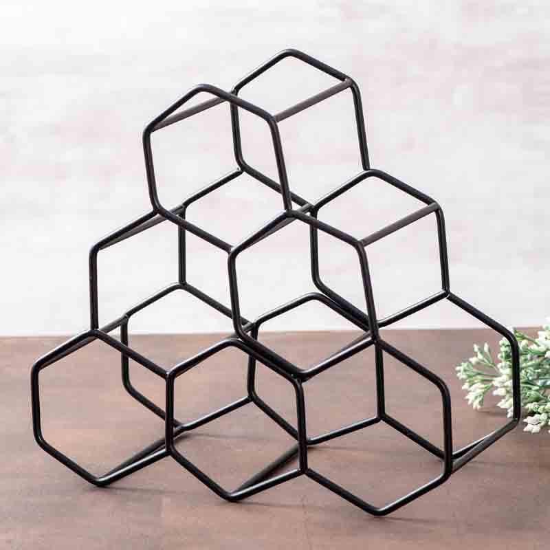 Buy Hexa Nexa Wine Rack - Black Wine Rack from Vaaree