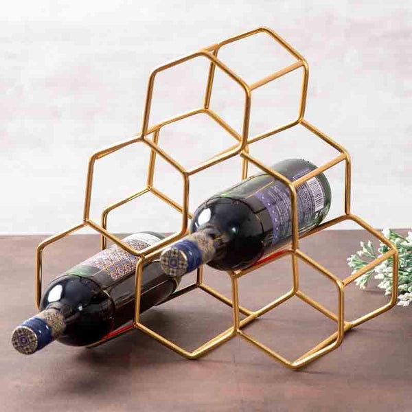 Wine Rack - Hexa Nexa Wine Rack - Gold